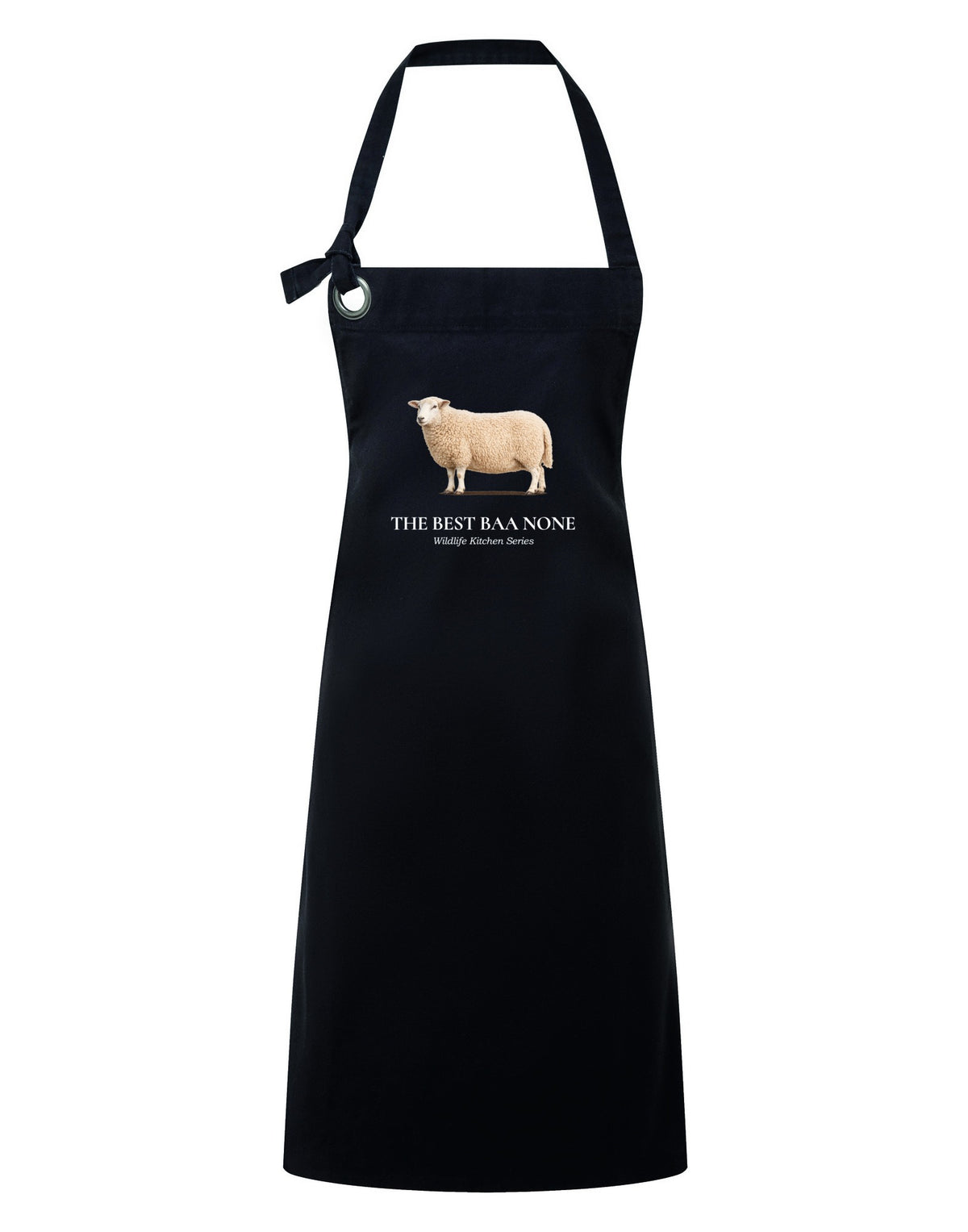 The Best Baa None Adult Apron - Wildlife Kitchen Series Liquorice colour variant image