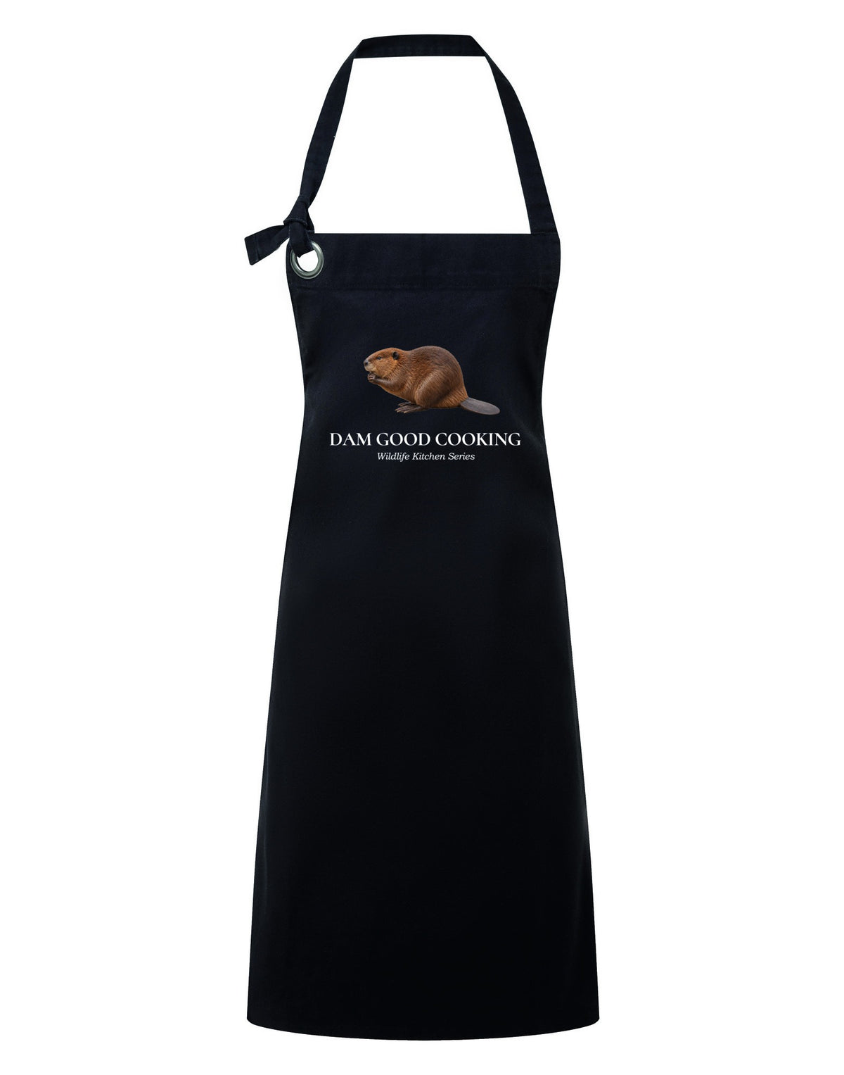 Dam Good Cooking Adult Apron - Wildlife Kitchen Series Liquorice colour variant image