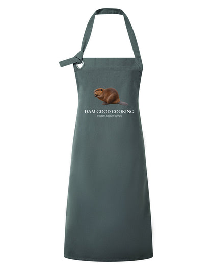 Dam Good Cooking Adult Apron - Wildlife Kitchen Series Slate Board colour variant image