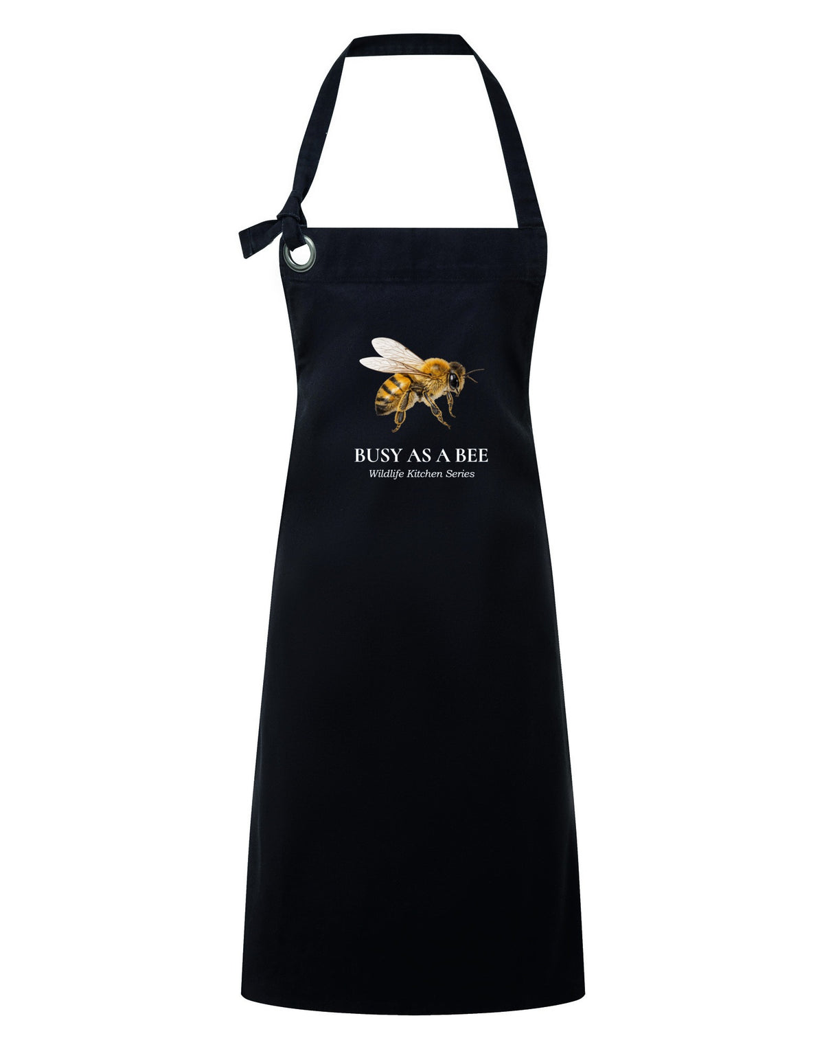 Busy as a Bee Adult Apron - Wildlife Kitchen Series Liquorice colour variant image
