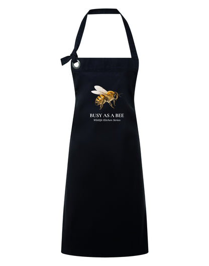 Busy as a Bee Adult Apron - Wildlife Kitchen Series Liquorice colour variant image