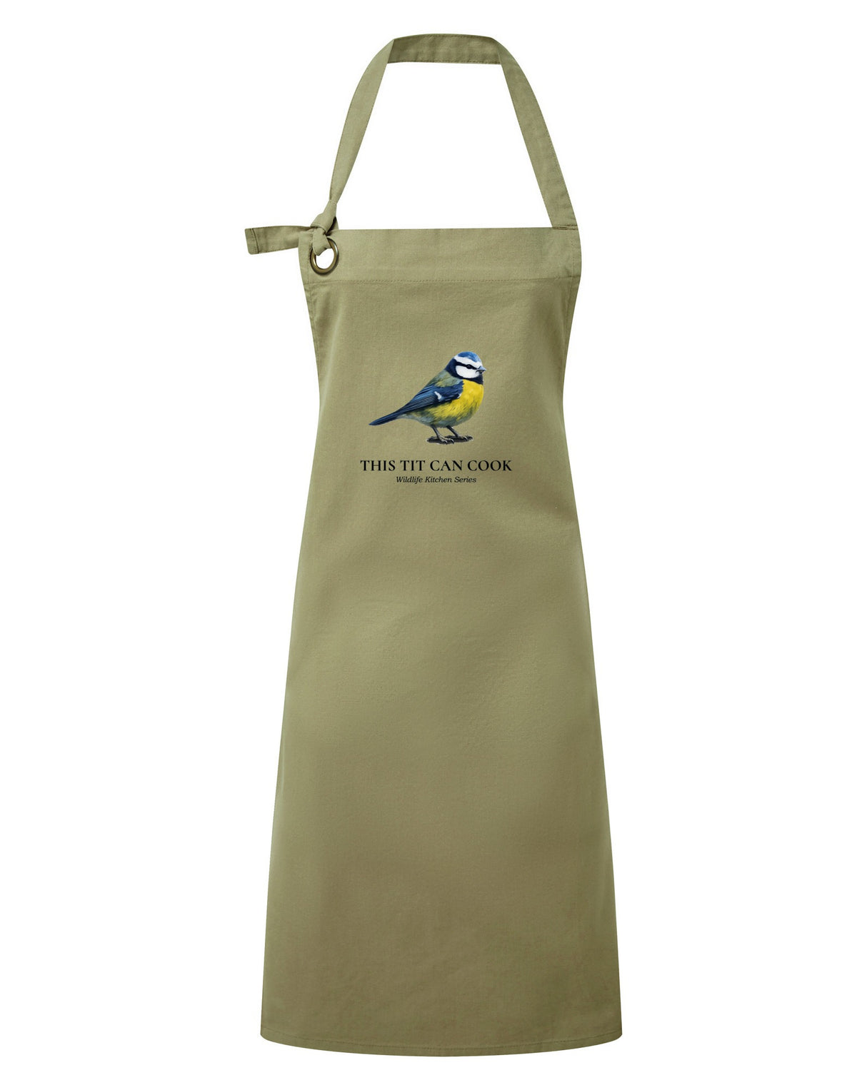This Tit Can Cook Adult Apron - Wildlife Kitchen Series Caramel colour variant image