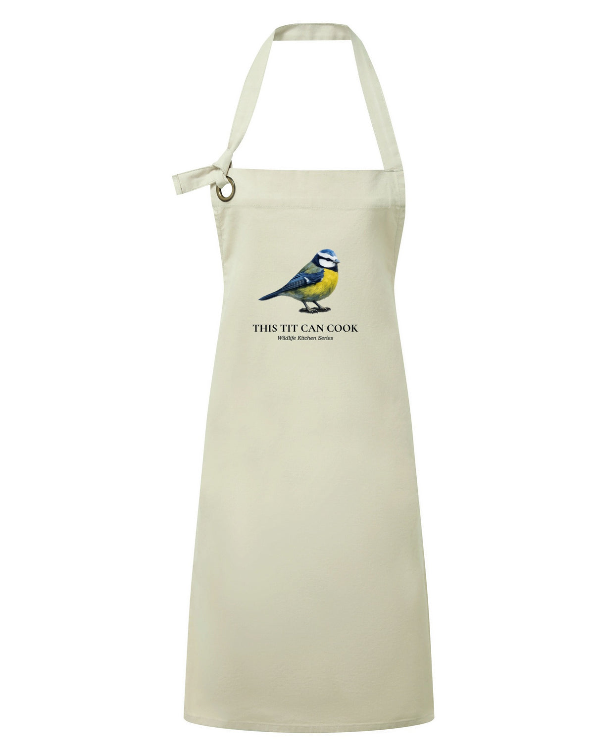 This Tit Can Cook Adult Apron - Wildlife Kitchen Series Vanilla colour variant image