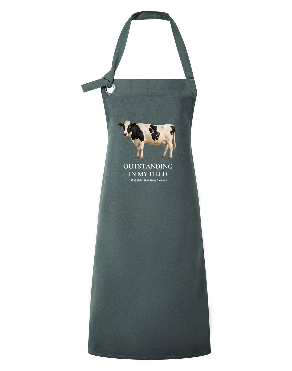 Outstanding in My Field Adult Apron - Wildlife Kitchen Series Slate Board colour variant image