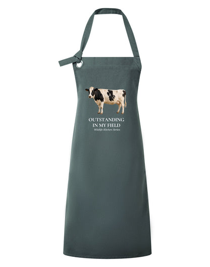 Outstanding in My Field Adult Apron - Wildlife Kitchen Series Slate Board colour variant image