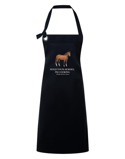 Hold Your Horses, I’m Cooking Adult Apron - Wildlife Kitchen Series Liquorice colour variant image
