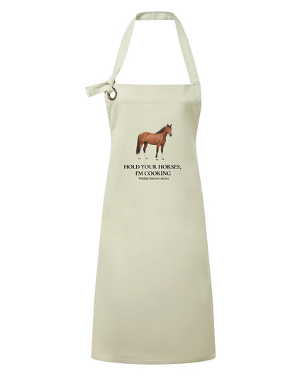 Hold Your Horses, I’m Cooking Adult Apron - Wildlife Kitchen Series Vanilla colour variant image