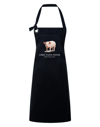 Chief Taste Tester Adult Apron - Wildlife Kitchen Series Liquorice colour variant image