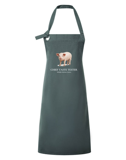 Chief Taste Tester Adult Apron - Wildlife Kitchen Series Slate Board colour variant image