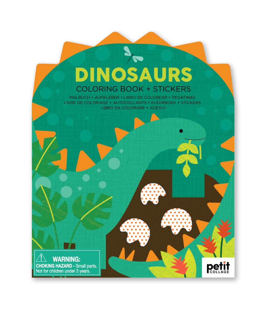 Dinosaurs Colouring Book with Stickers from Petit Collage