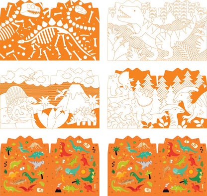 Dinosaurs Colouring Book with Stickers from Petit Collage