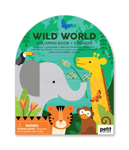 Wild World Colouring Book with Stickers from Petit Collage