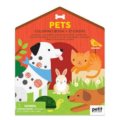 Pets Colouring Book with Stickers from Petit Collage