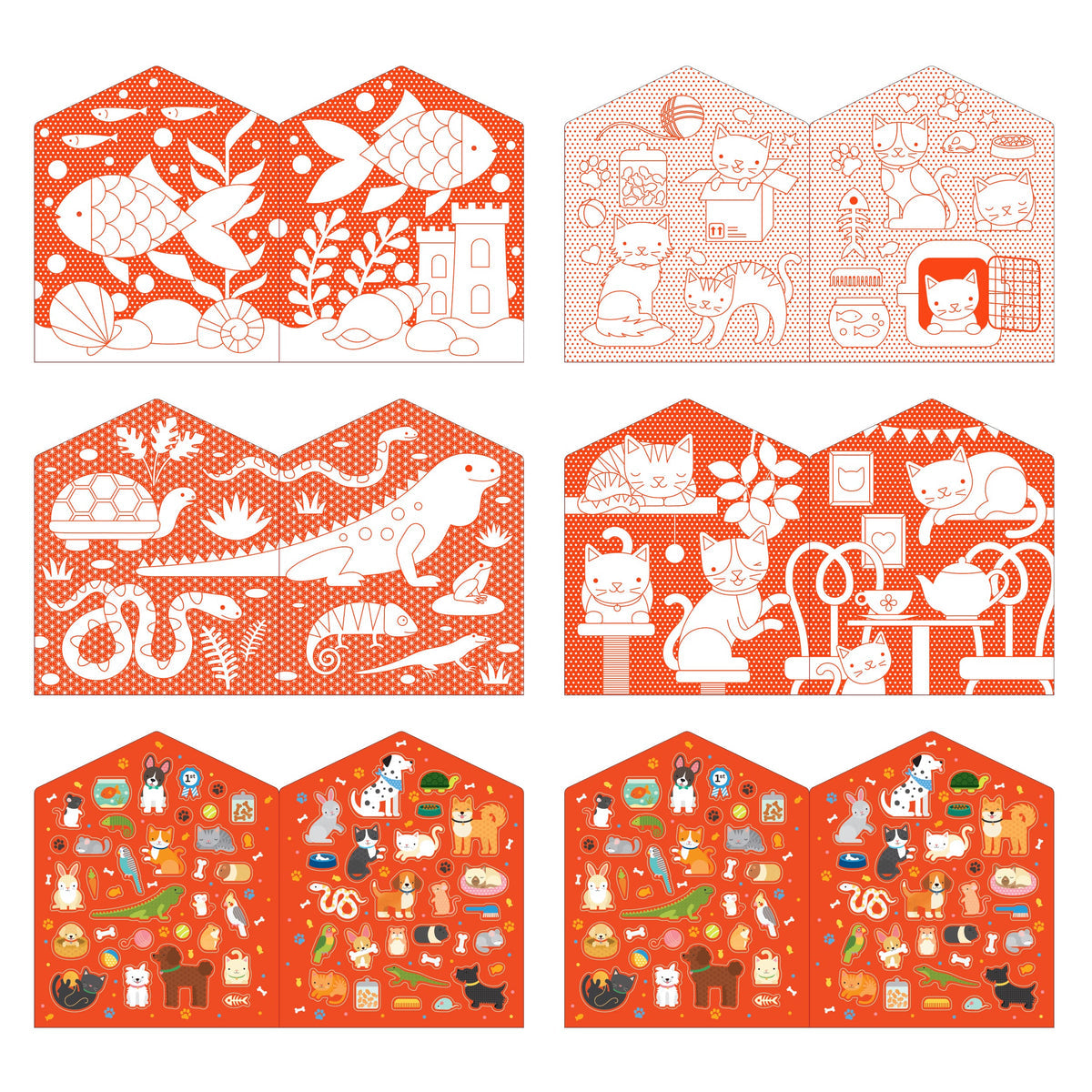 Pets Colouring Book with Stickers from Petit Collage