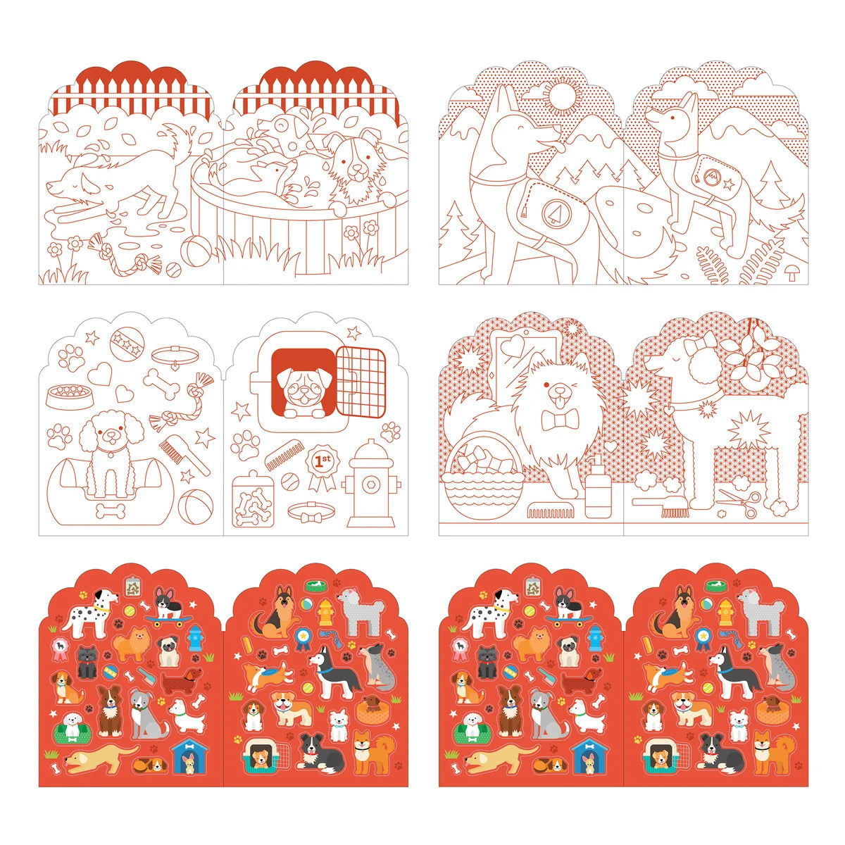 Dogs Colouring Book with Stickers from Petit Collage