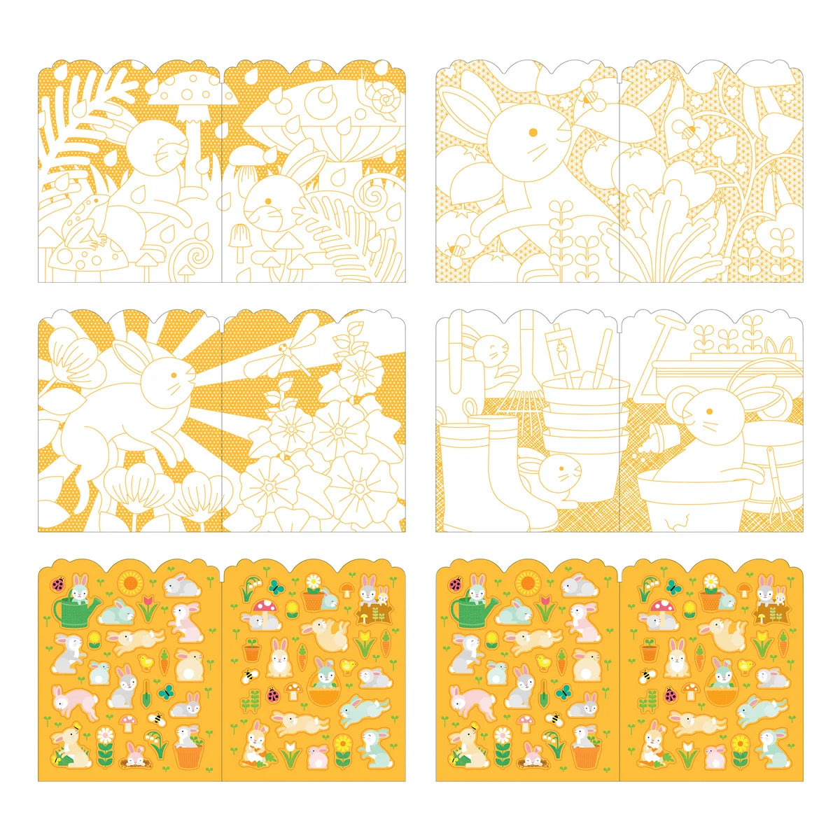 Bunnies Colouring Book with Stickers from Petit Collage