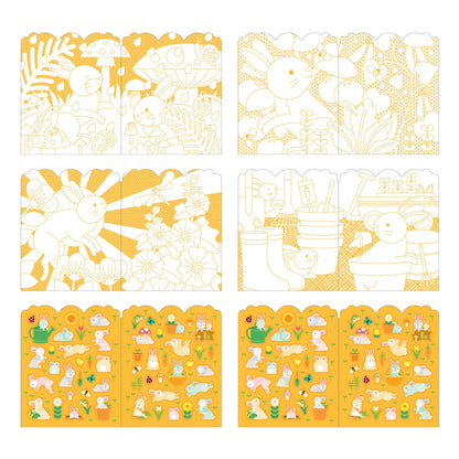 Bunnies Colouring Book with Stickers from Petit Collage