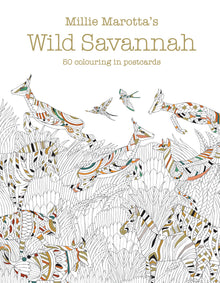 Millie Marotta's Wild Savannah Box of 50 Postcards