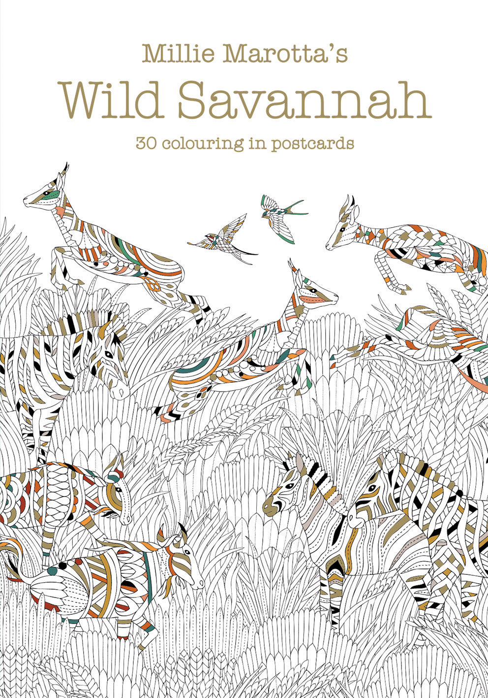 Millie Marotta's Wild Savannah Book of 30 Postcards