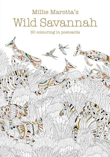 Millie Marotta's Wild Savannah Book of 30 Postcards