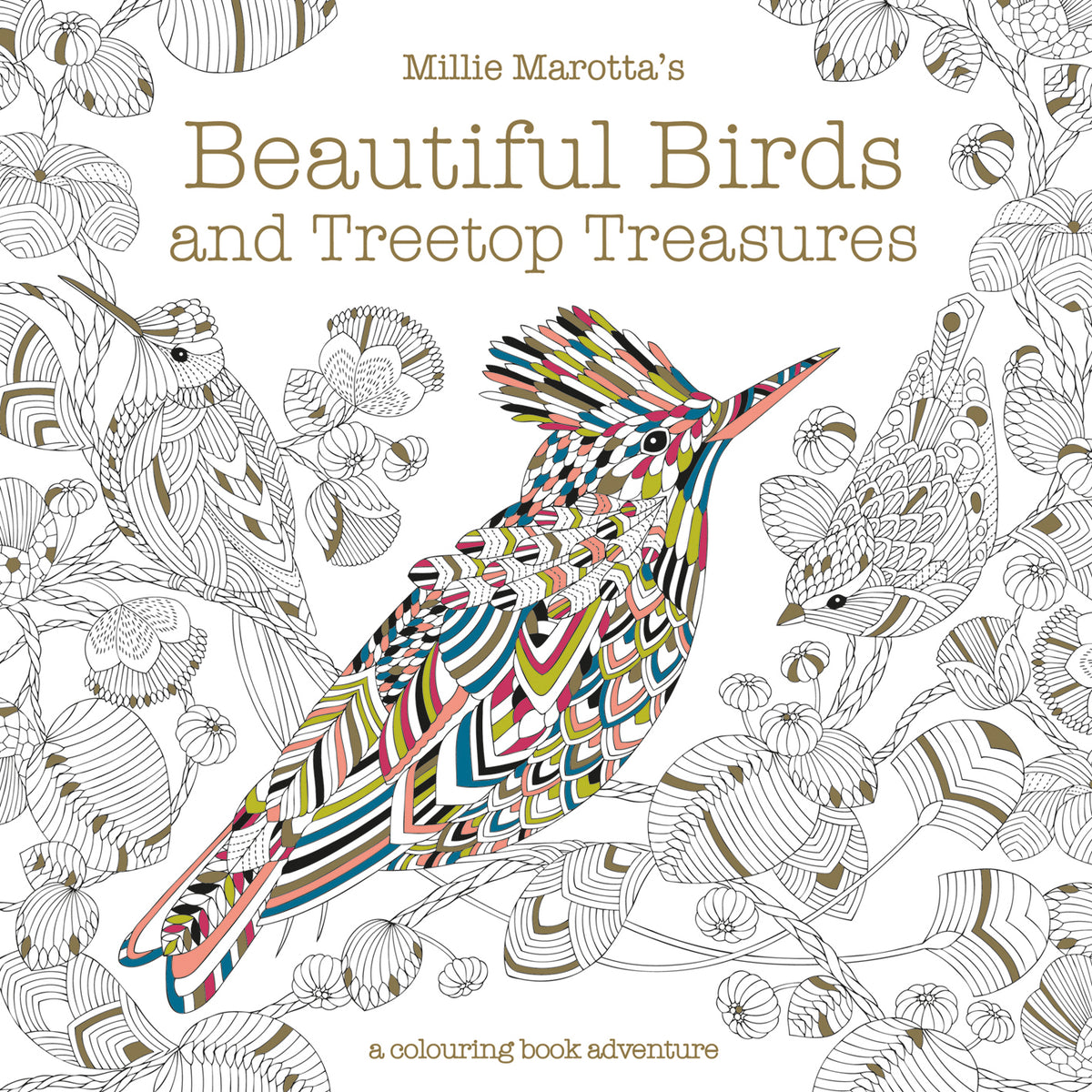 Millie Marotta's Beautiful Birds and Treetop Treasures Colouring Book