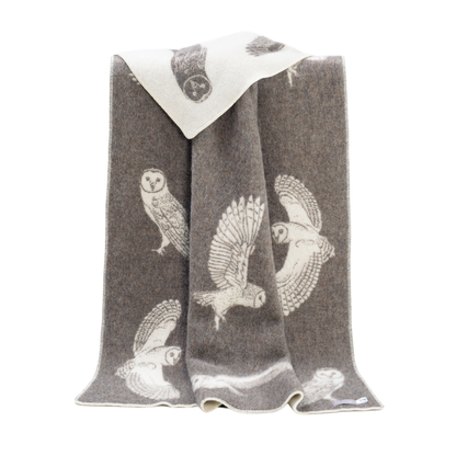 Owl Wool-Blend Blanket from J.J. Textile