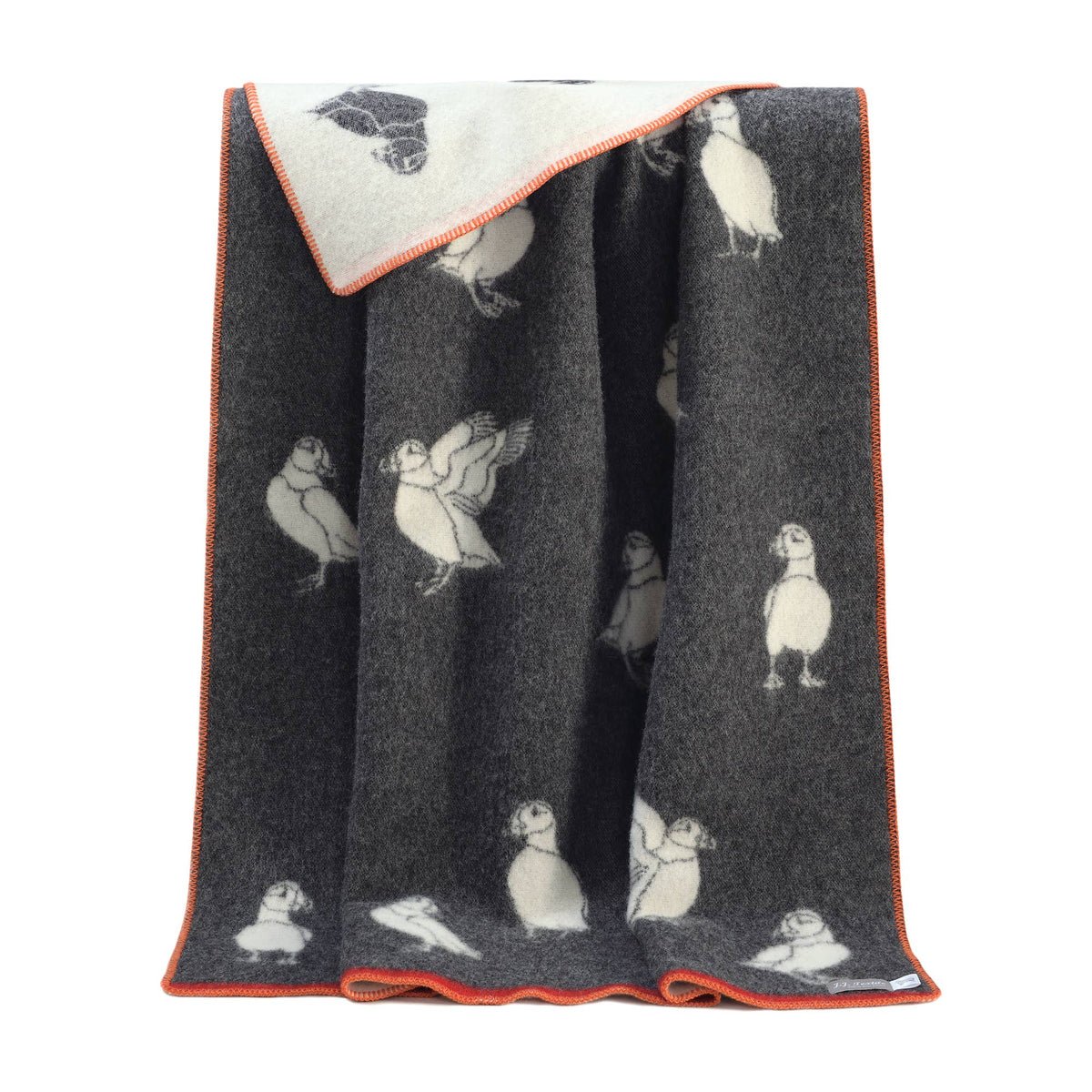 Puffin Wool-Blend Blanket from J.J. Textile