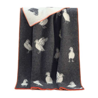 Puffin Wool-Blend Blanket from J.J. Textile