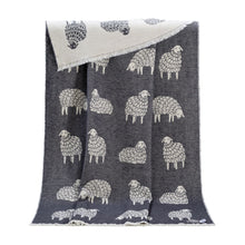 Black Mima Sheep Cotton Throw from J.J. Textile