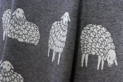 Black Mima Sheep Cotton Throw from J.J. Textile