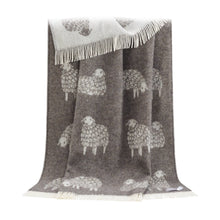 Dark Brown Mima Sheep Pure Wool Throw from J.J. Textile