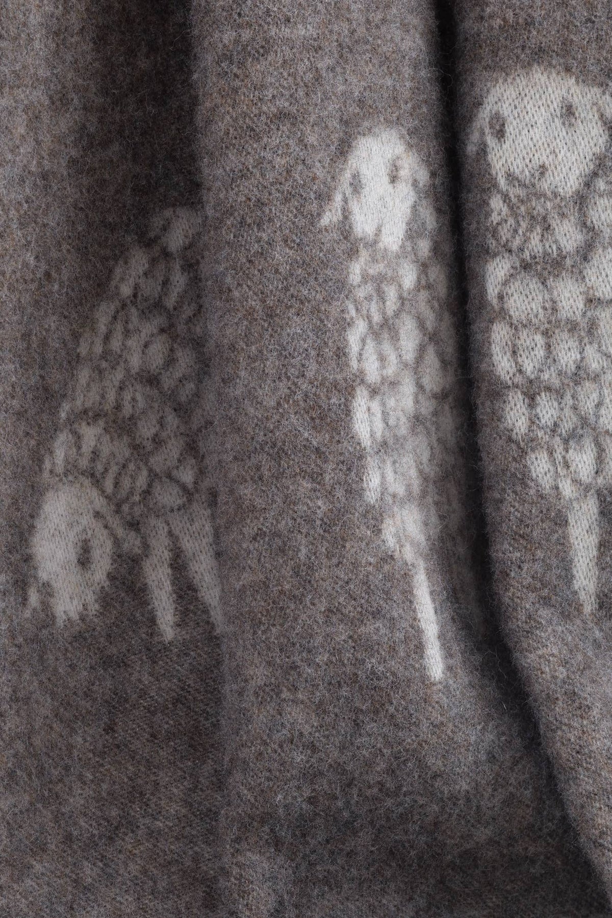 Dark Brown Mima Sheep Pure Wool Throw from J.J. Textile