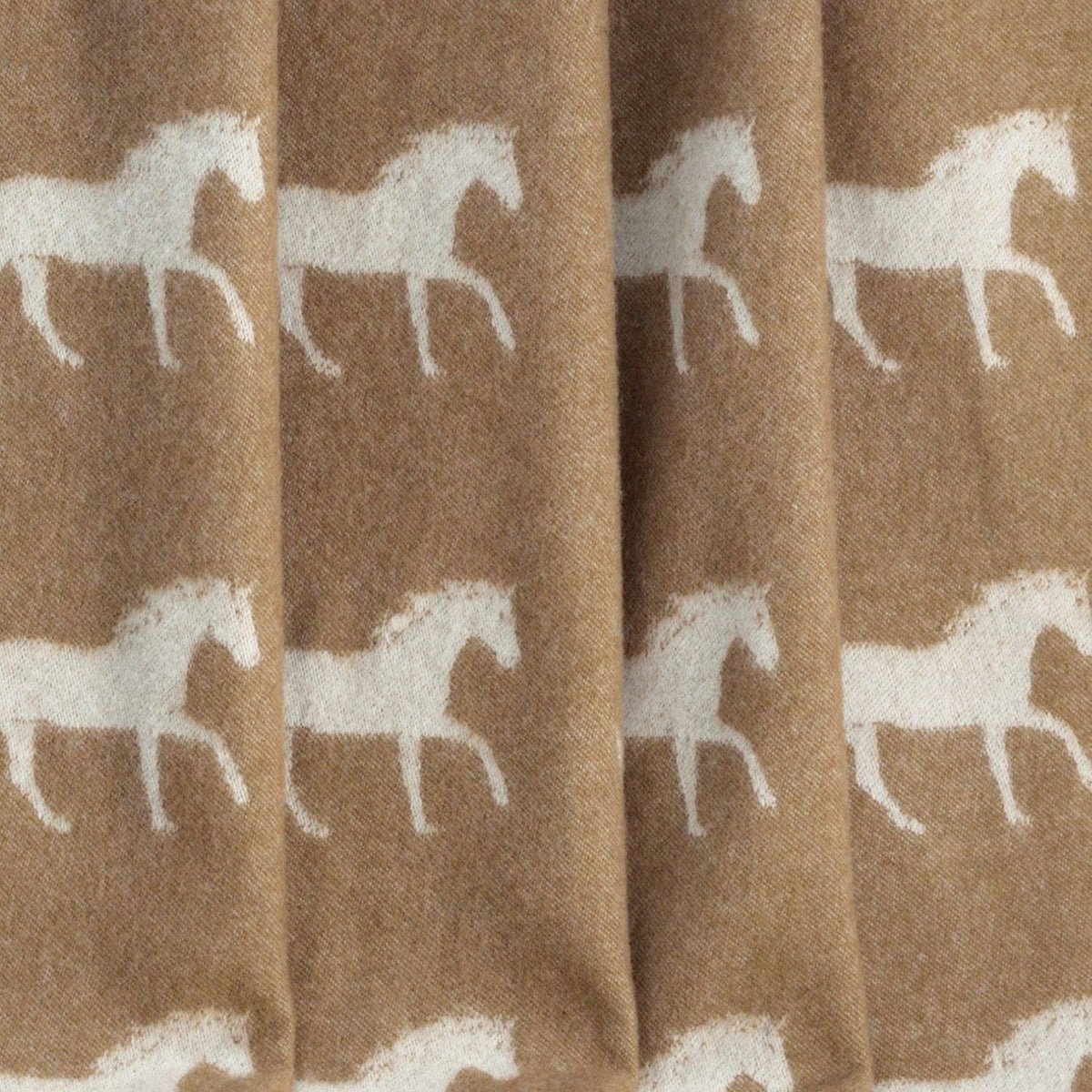 Brown Horse Pure Wool Throw from J.J. Textile