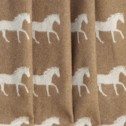 Brown Horse Pure Wool Throw from J.J. Textile
