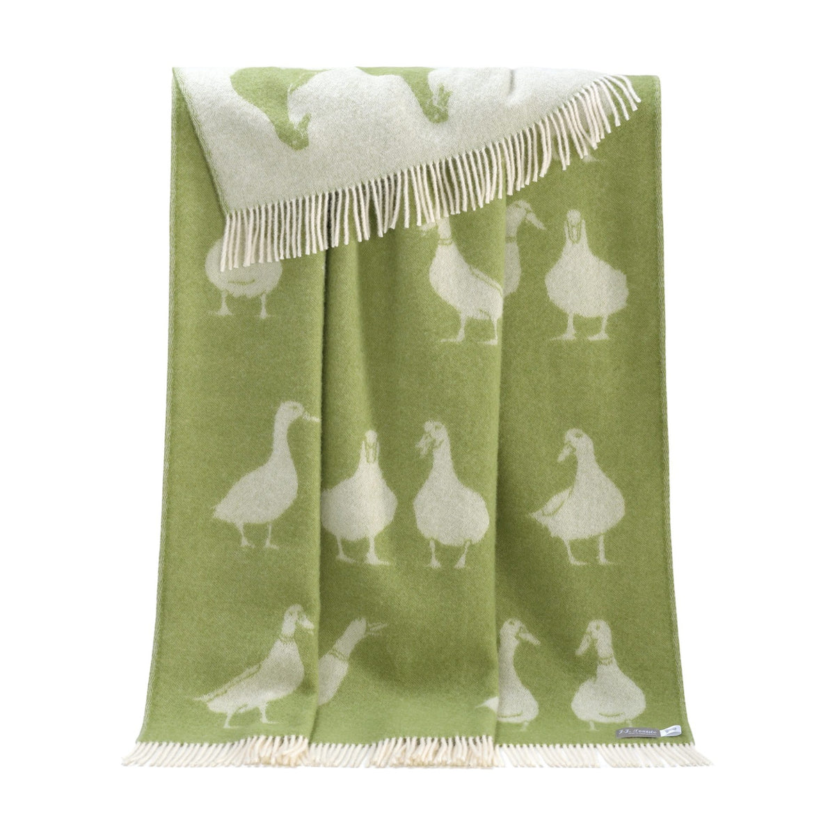 Green Duck Pure Wool Throw from J.J. Textile