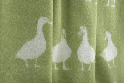 Green Duck Pure Wool Throw from J.J. Textile