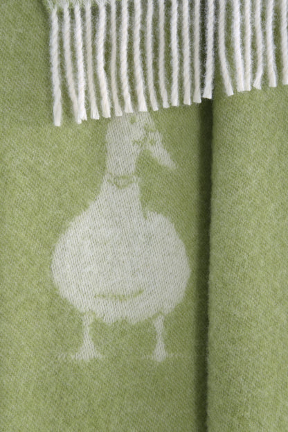 Green Duck Pure Wool Throw from J.J. Textile