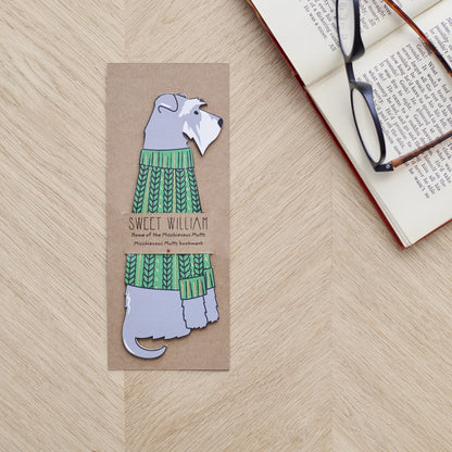 Grey Schnauzer Bookmark from Sweet William