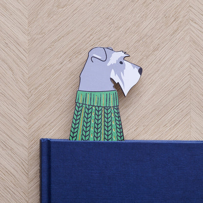 Grey Schnauzer Bookmark from Sweet William