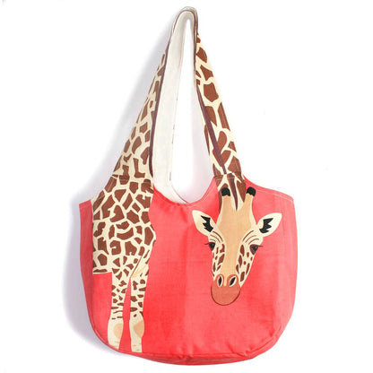 Giraffe Cotton Shoulder Bag from Shared Earth