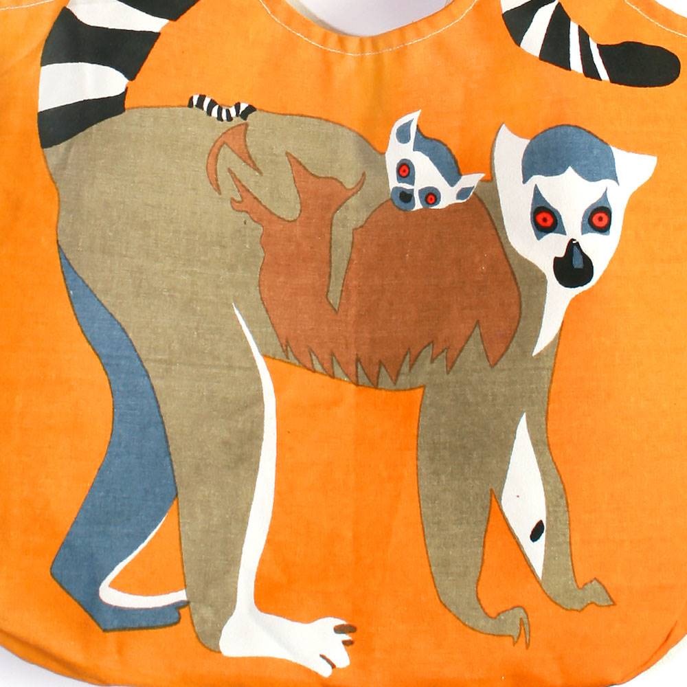Ring-Tailed Lemur Cotton Shoulder Bag from Shared Earth