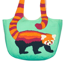 Red Panda Cotton Shoulder Bag from Shared Earth