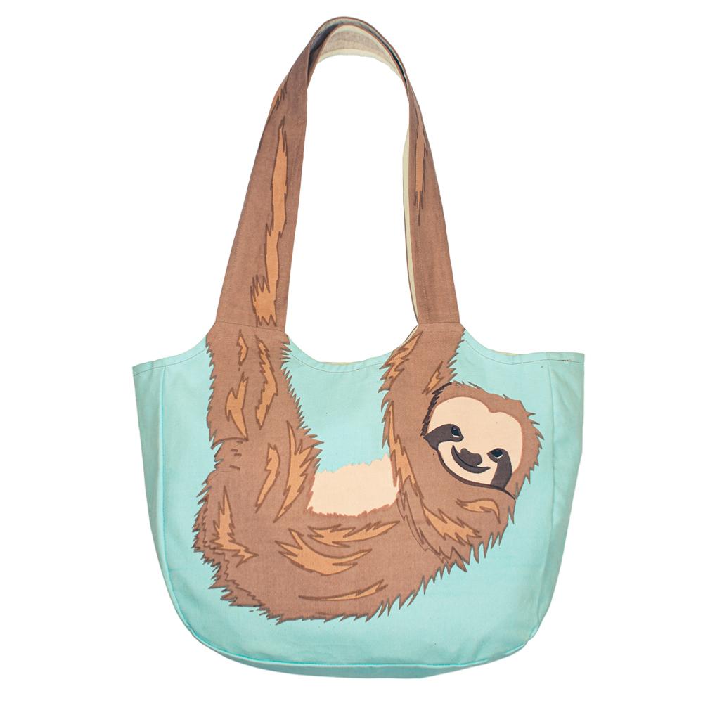 Sloth Cotton Shoulder Bag from Shared Earth