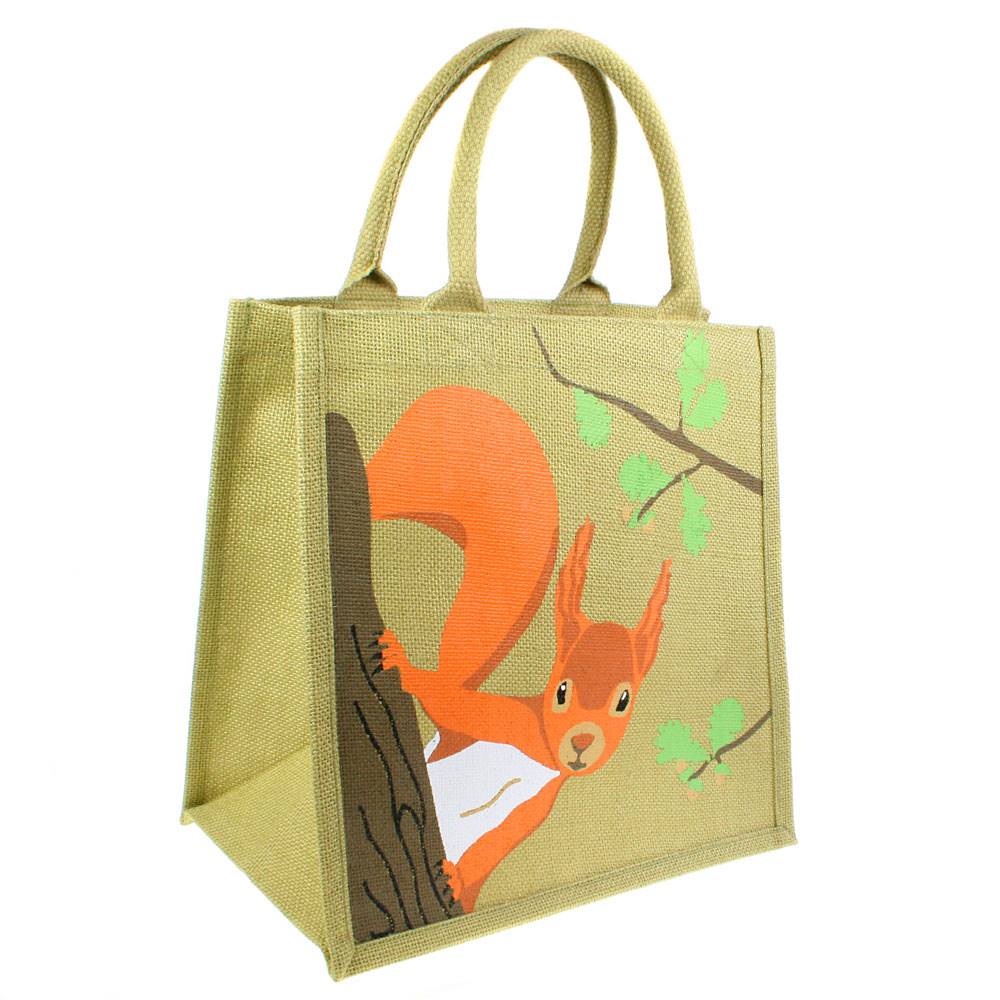 Squirrel Jute Shopper Bag from Shared Earth