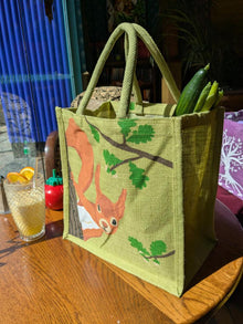 Squirrel Jute Shopper Bag from Shared Earth