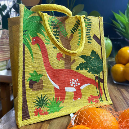 Brontosaurus Jute Shopper Bag from Shared Earth
