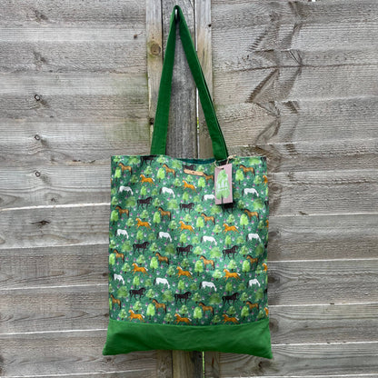 Horse Cotton Tote Bag by Samantha Hall