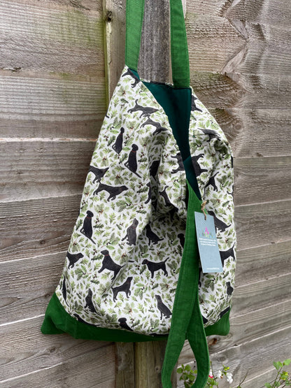 Black Labrador Cotton Tote Bag by Samantha Hall