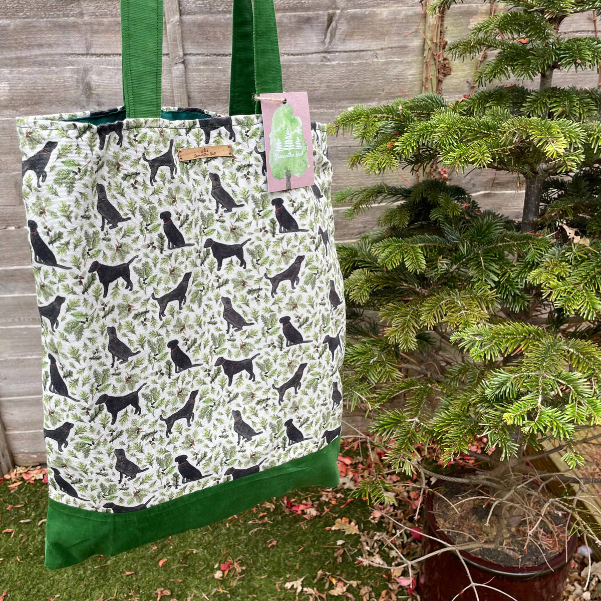 Black Labrador Cotton Tote Bag by Samantha Hall