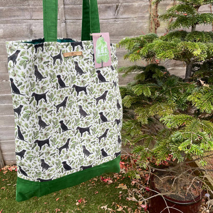 Black Labrador Cotton Tote Bag by Samantha Hall